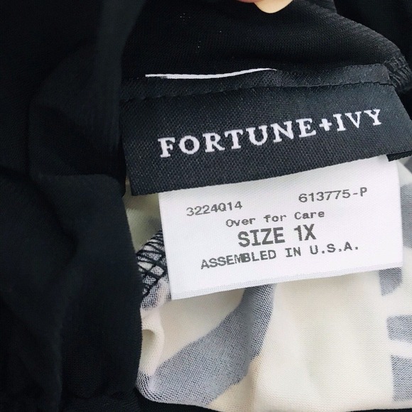 NWT Fortune + Ivy Women’s Plus 1X Animal Print Skirt Handkerchief Hem - Picture 6 of 7